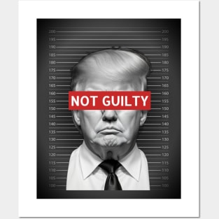 Trump not guilty Posters and Art